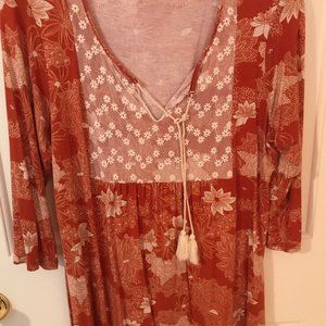 Loveappella Lace Detail Knit Top, Large, VGUC